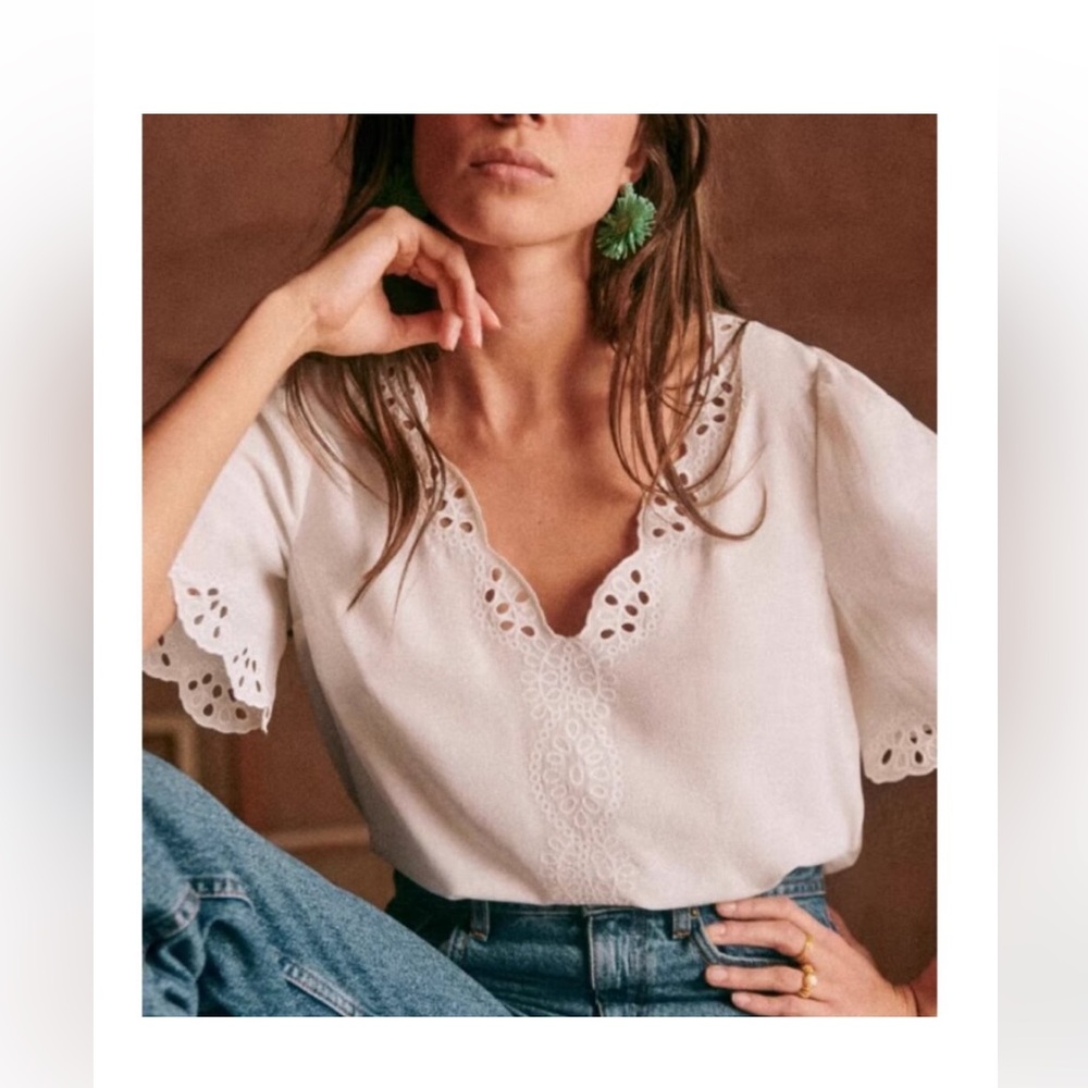 Sézane Francia 💯 Silk Blouse